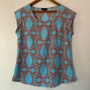 The Limited Teal Cap Sleeve Blouse Size Small